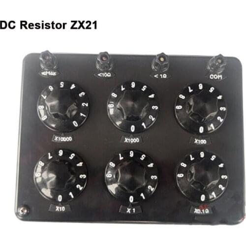 ZX21 Precision Plastic Variable Decade Resistance Resistor Box For Physical Electricity Teaching Instrument 0.1R to 99.9999kR