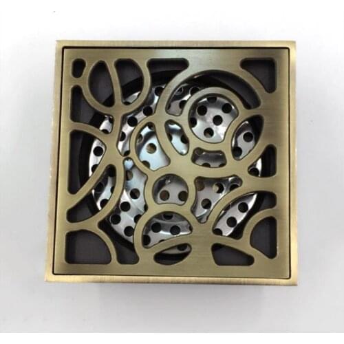 1pc All-copper European Antique Creative Gourd Carved Deodorant Floor Drain