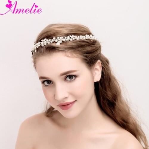 100% Handicraft Wired Ivory Pearl Headband Wedding Hair Accessories Jewelry Pearl Hairband Pearl Fairy Bridal Bridesmaid Tiara