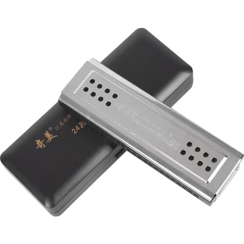 2-in-1 Tremolo Harmonica Mouth Organ Dural Key of C&G 24 Double Holes 48 Reeds Free Reed harmonica Musical instrument Music Gift