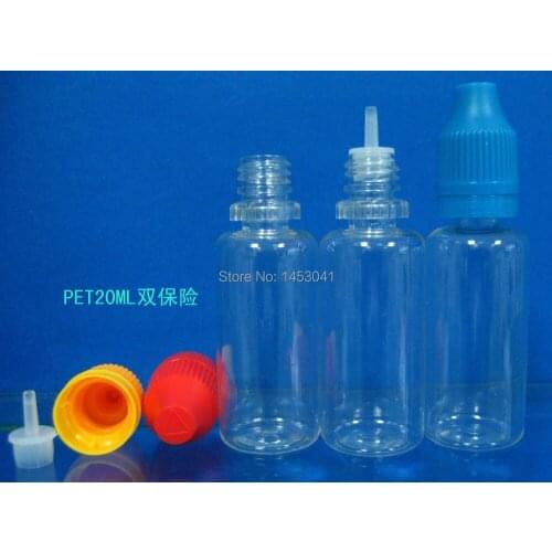 2500pcs/lot 20ml e-liquids bottle/ long thin dropper /childproof &tamper proof cap,free shipping by Fedex