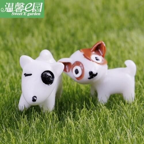 3pcs Cute Mini Resin Dog Ornament Family Micro Landscape Decoration Crafts Miniatures Figurines For Home Decor Puppy Accessories