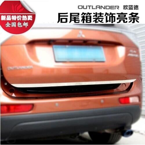 For 2013 Mitsubishi Outlander Accessories Door Sticker Stainless Steel Tail Door Trim Car-Styling 2013 2014 2015