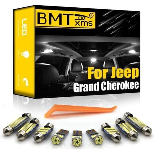 BMTxms Canbus For Jeep Grand Cherokee ZJ WJ WK WK2 1993-2020 Car LED Interior Map Dome Light License Plate Lamp Kit