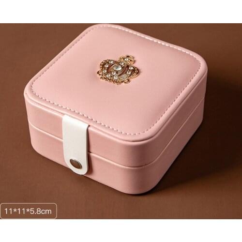 Travel Jewelry Box Small Jewelry Organizer Storage Case with Mirror for Rings Earrings Necklace