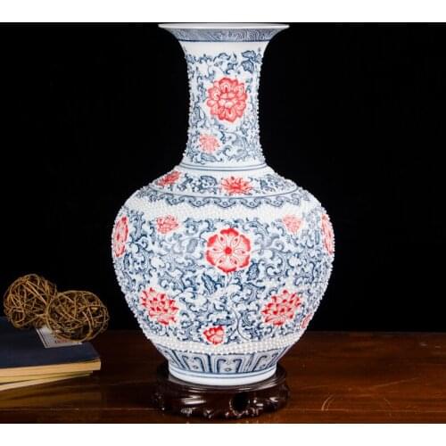 Jingdezhen Ceramics Blue And White Porcelain Vases Imitation Ancient Porcelain Chinese Ornaments Home Decoration vase