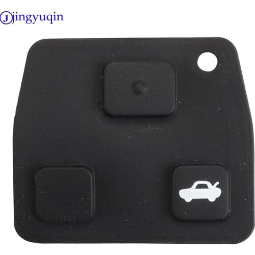 Jingyuqin 2/3 Buttons Car Remote Car Key Fob Rubber Pad Stying Cover For Toyota /Avensis /Corolla /Lexus /Rav4