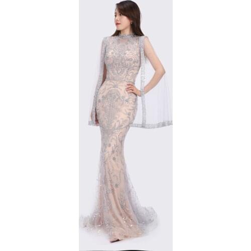 Dubai celebrity luxury Beaded Evening Dresses 2021 New style Formal dress Mermaid robe
