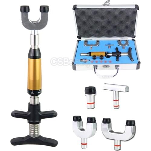 Chiropractic Adjustment Tool, Spine Activator 6 Levels 4 Heads Chiropractic Adjusting Gun chiropractic activator gun