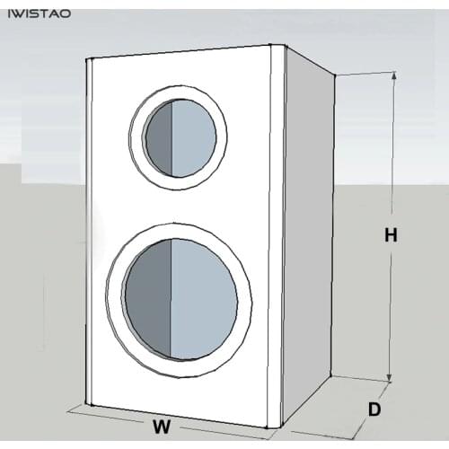 IWISTAO HIFI 2 Way Speaker Empty Cabinet 6.5 Inches 1 Pair Finished Solid Birch Wood Inverted for Tube Amp