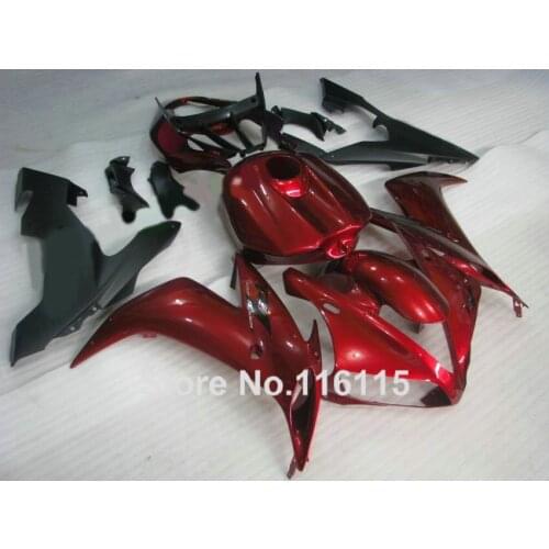 ABS motorcycle fairings set for YAMAHA YZF R1 2004 2005 2006 matte black red fairing kit R1 04 05 06 CY30 Full injecti