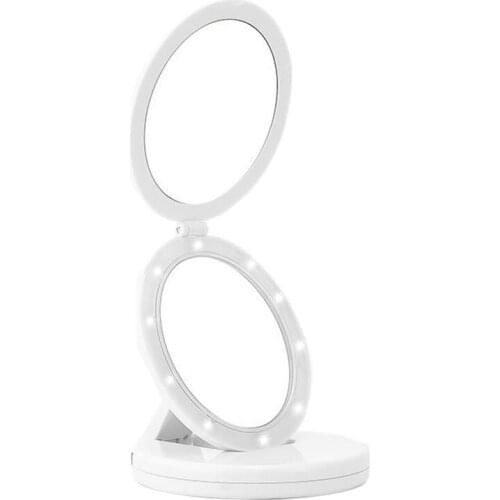 Trifold Makeup Mirror Portable Height Adjustable Telescoping 5X Magnifying Cosmetic Mirrors for Makeup Coloring&Cutting