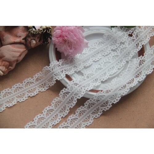 10Yards White Wholesale Elegant Lace Trims for DIY Water Soluble Polyester Lace Garment Embellishment Accessories Free Shipping