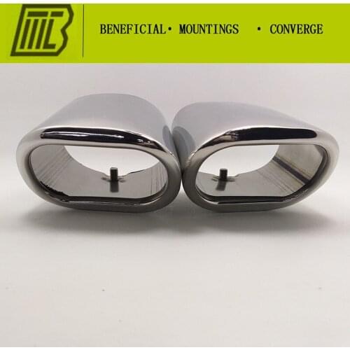 Brand B Car Exhaust Muffler SQUARE Modified Tail Pipe FOR BENZ GLK Special End Tip Setting. Inlet 100*68mm.length 145mm