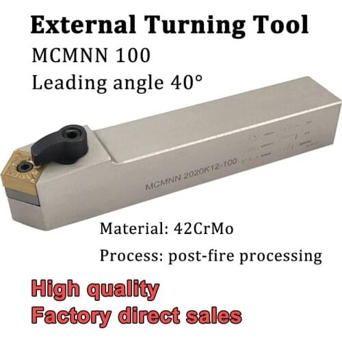 MCMNN 40 Degree External Turning Tool Holder MCMNN1616H12 MCMNN2020K12 MCMNN2525M12 100 CNC Lathe Tool Holder For CNMG 120408