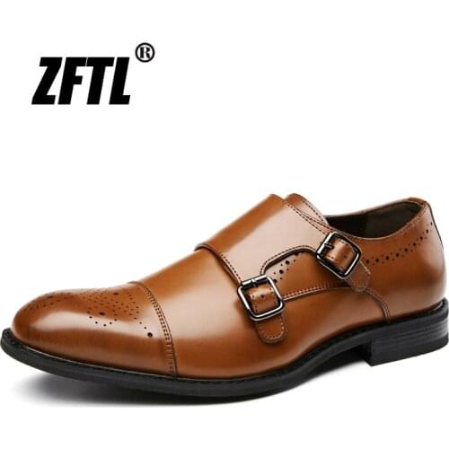 ZFTL New men dress shoes genuine leather business casual formal shoes Bullock gentleman mens shoes men dress shoes 142