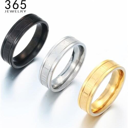 New Mens Jewelry Vintage Stainless Steel Knuckle Rings Black Gold Luxury Engraving Ring for Men Women anillos de plata