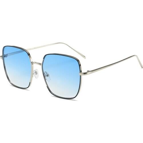 New Womens sunglasses 2020, large frame ocean piece uv400 square glasses metal frame vintage lenses sun glasses for Women