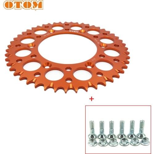 OTOM 49T Motorcycle Rear Chain Sprocket For HONDA CR125R CR250R CRF250R CRF450R CRF450X Orange Chain Plate Chainring Drive Wheel
