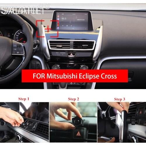 Plastic Alloy 1 Set Car Bracket Mobile Phone Holder For Mitsubishi Eclipse Cross 2017 2018 2019 Air Vent Mount Stand Accessories