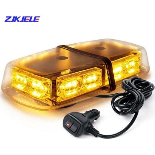 36 LED Car Roof Flashing Police Flasher Led Fog Traffic Emergency Warning Lights Short Row Ceiling Lamp Truck Alarm Strobe