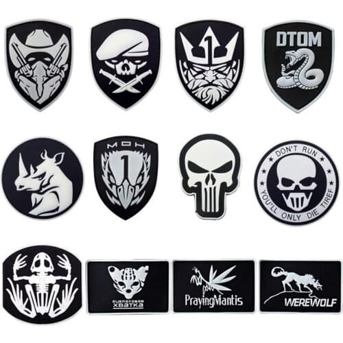 Glowing PVC Patch In The Night Of Clothing/Backpack/Hat Stripes Glowing Rubber Patch Army Hook Surface To Enhance Morale Decals