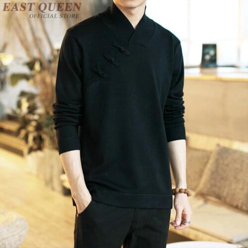 Retro Sweater Men 2019 Vintage Pullovers Full Sleeve Casual Solid Color Knitting Tops Male Sweaters Autumn Winter Fashion KK2931