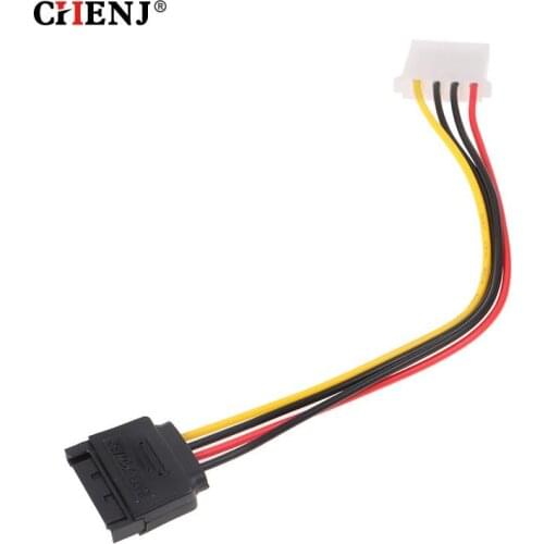 1pc SATA TO IDE Power Cable 15 Pin SATA Male to Molex IDE 4 Pin Female Cable Adapter