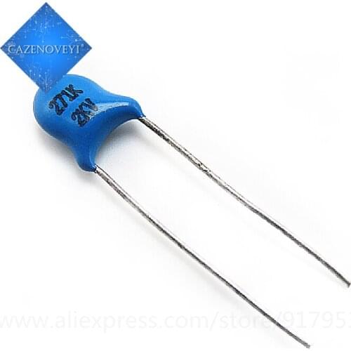 10pcs/lot High voltage ceramic capacitor 2KV271K 271K 2KV DIP-2 In Stock