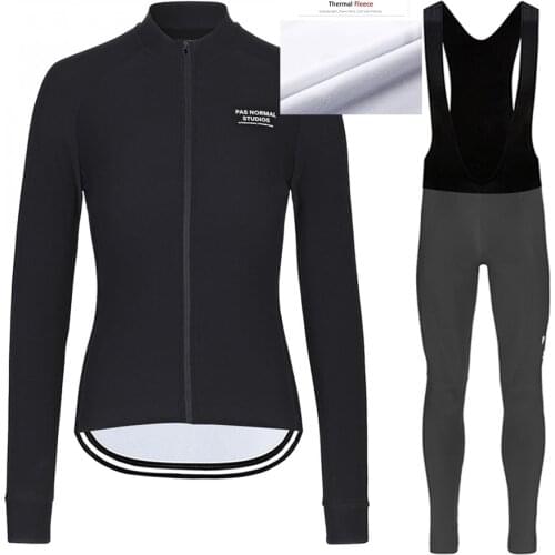 2020 Pro PNS Women Thermal Fleece Cycling Jersey Set Winter Long Sleeve Warm Bicycle Wear MTB Bike Bib Pants Suit Ropa Ciclismo