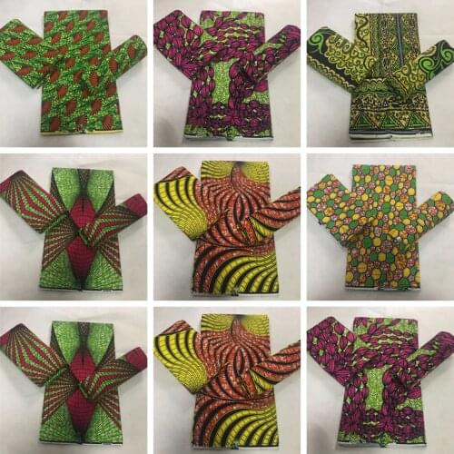 2021 High Quality African Ankara Pagne Wax African Real Print Pagne Wax 6 Yards/Lot For Nigerian Women Dress Original Tissus Wax
