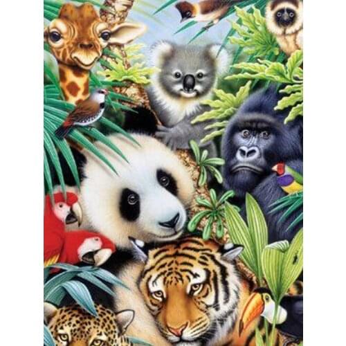 Full Drill DIY Diamond Painting Animal 5D mosaic embroidery Pandas Cross Stitch Needlework wallpaper Home decoration painting