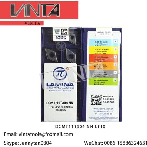 Free shipping 10pcs/lots DCMT11T304 NN LT10 cnc carbide turing inserts Internal turning tool cnc machine cutting tool