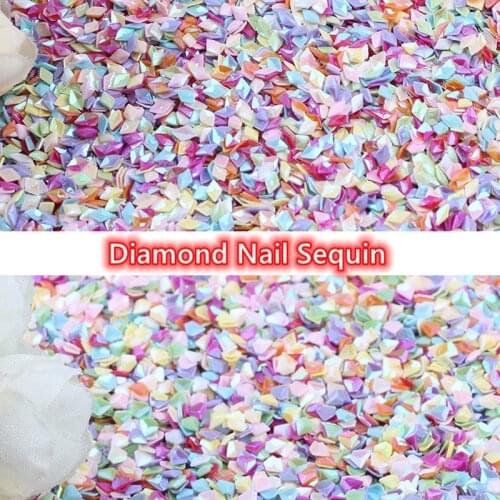 10g 20g Diamond Shape Glitter Nail Sequin 3mm Pvc 3D Sequins for Girls Nail Art Manicure Wedding Decoration Confetti Lentejuelas