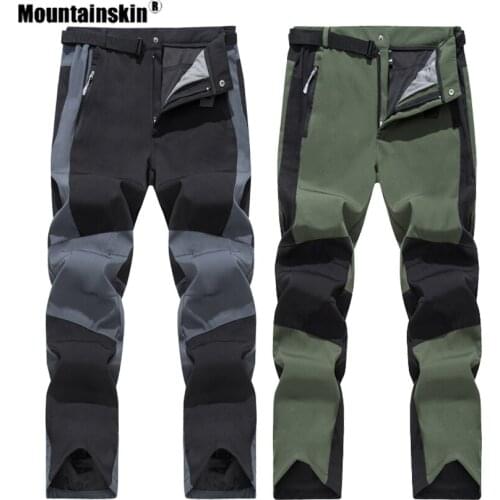 Mountainskin Hiking Elastic Men Camping Water Repellent Splicing Pants Fishing Breathable Outdoor Climbing Summer Trousers VA904