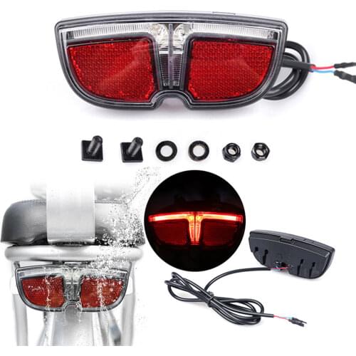 Electric Bike Tail Light 6V LED Lamp Rear Brake Light Tail Light for Bafang Mid Drive Motor Electric Bicycle Parts Accessories