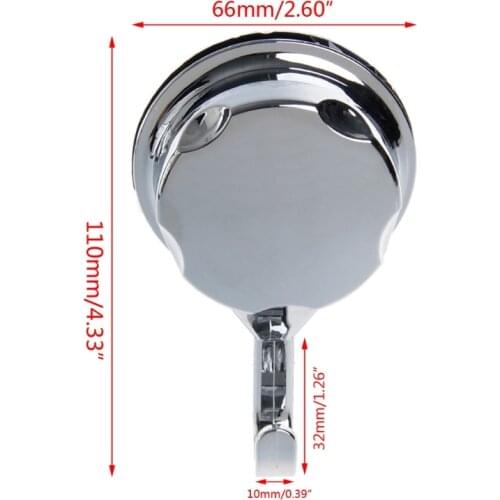 K5DC Chromed Suction Cup Kitchen Hooks for Towel Hooks Bathroom Wall Hook Vacuum Hook