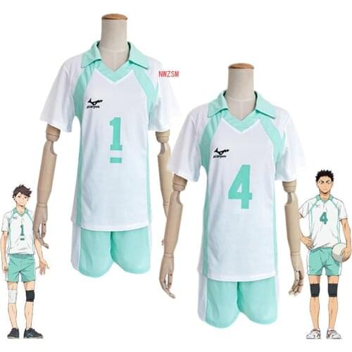 Haikyuu!! Aoba Johsai Oikawa Tooru School Uniform T-shirt Shorts Cosplay Costume Haikiyu Volley Ball Team Jersey Sportswear