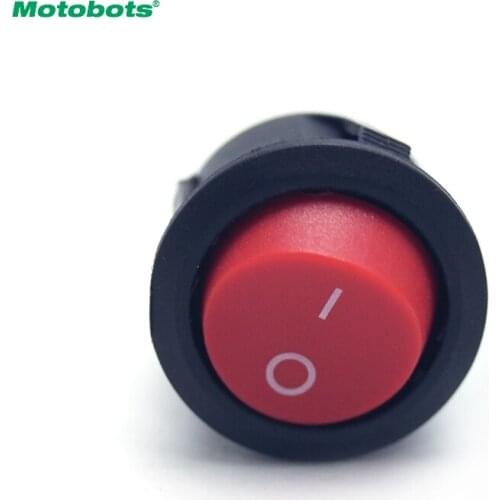 MOTOBOTS 50pcs 2-Pin 23mm Diameter Round Button 6A/250V 10A/125V AC Car/Auto/Boat Rocker SPST Switch ON/OFF #CA4451