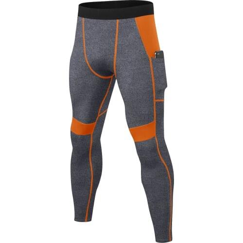 Fonoun Men PRO Sport Running Pants Fitness Quick-drying Breathable High Elasticity with Pockets Tight F01319
