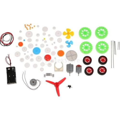 69 Kinds Toy Motor Spindle Gear Kit Package, Battery Holder, Propeller, Switch, High-speed Motor DIY Gearbox Model Accessories