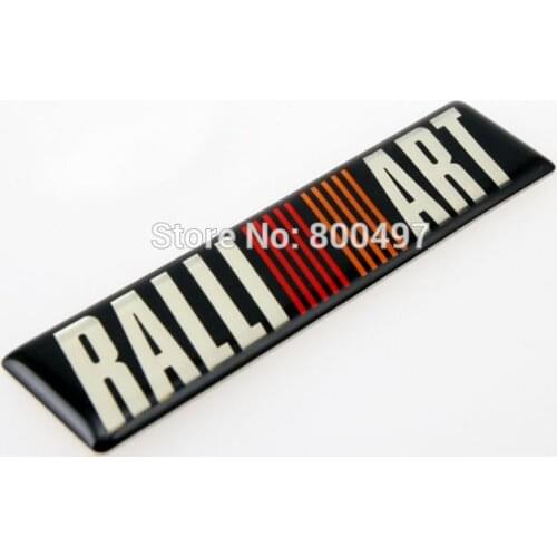 Newest 3D Car Styling Aluminum Glue Decal Car Emblem Car Accessories Adhesive Badge for Ralliart Ralli Art