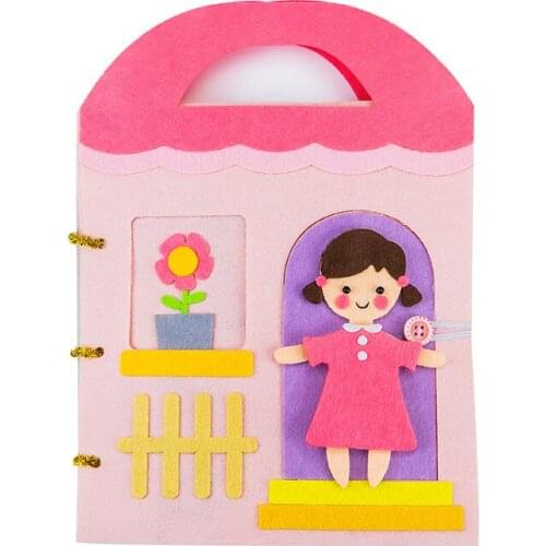 New Kid Cloth Book Handmade DIY Soft Book Nonwoven Cloth Quiet Toys Early Education Development Reading Book Gifts for Baby