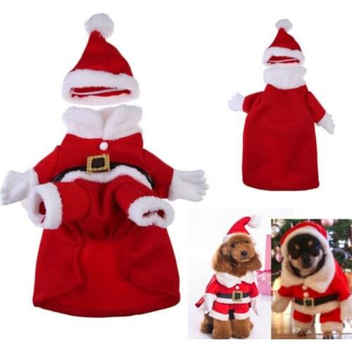 KIMHOME PET Dog Clothes For Small Dogs Winter Cotton Coat Dog Christmas Costume For Medium Large Dogs Santa Claus Pet Clothes