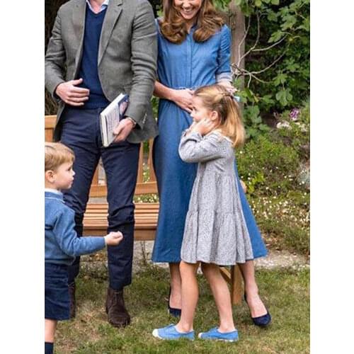 Princess Kate Summer Fashion New Womens Midi Dress Designer Elegant High Quality Party Casual Chic Short Sleeve Belt Slim Dress