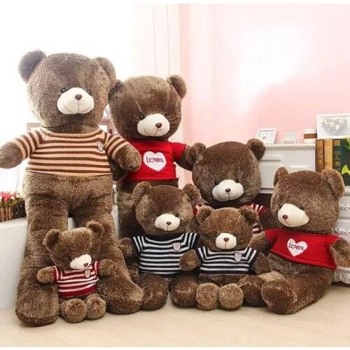 Teddy Bear Skin With Scarf unStuffed Animals Bear Plush Toys Teddy Bear Doll Cover Lovers Birthday Baby Gift