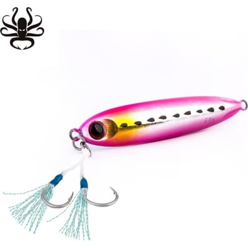 60g Fishing metal Saltwater jigging jigs Speed Vertical Jigs sinking Pitching spoon Lures Artificial slow lead jigs