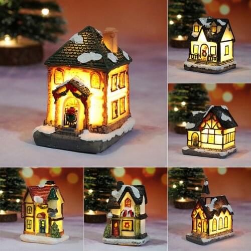 Christmas Led Light House Merry Christmas Decorations For Home Xmas Gifts Cristmas Ornaments New Year 2022 Natale Navidad Noel