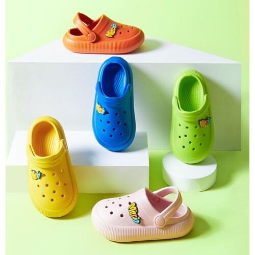 Spring Summer Children Shoes For Girl Boy 2021 New Casual Fashion Cartoon Active Kid Baby Toddler Flip Flop Rubber