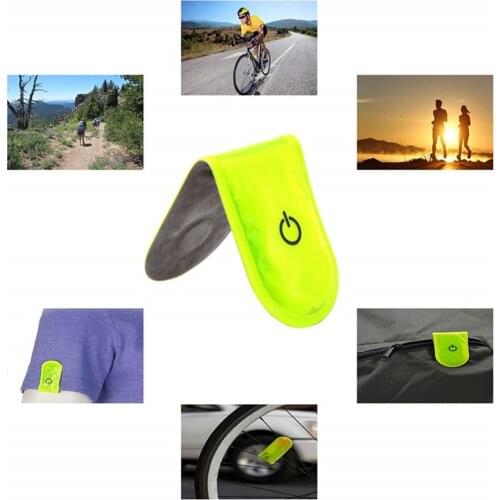 Outdoor Sports LED Safety Light Reflective Magnetic on Clip Bike Reflector Warning Cycling Running Strobe Walking 3 Light Mode